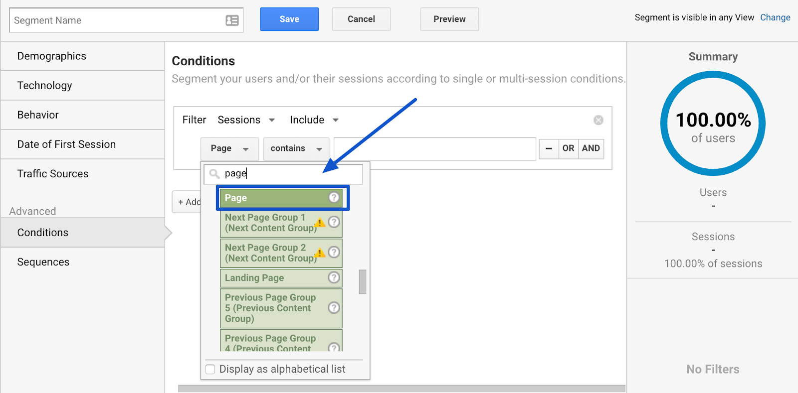 google analytics define step of sales funnel with custom segment