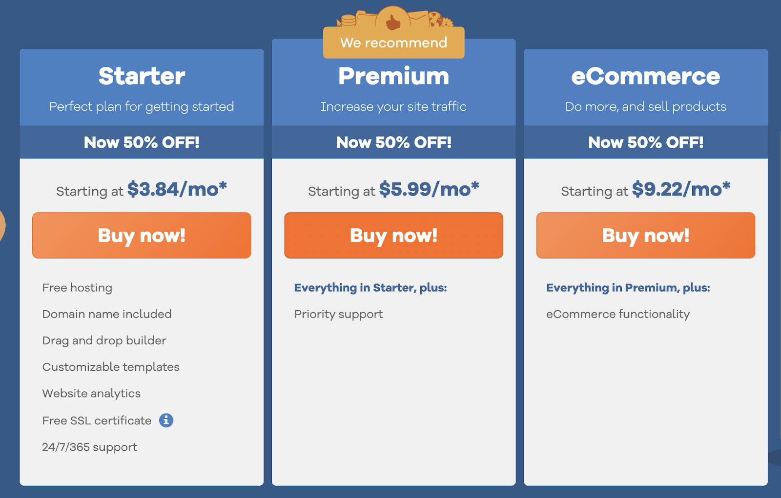 hostgator website builder pricing