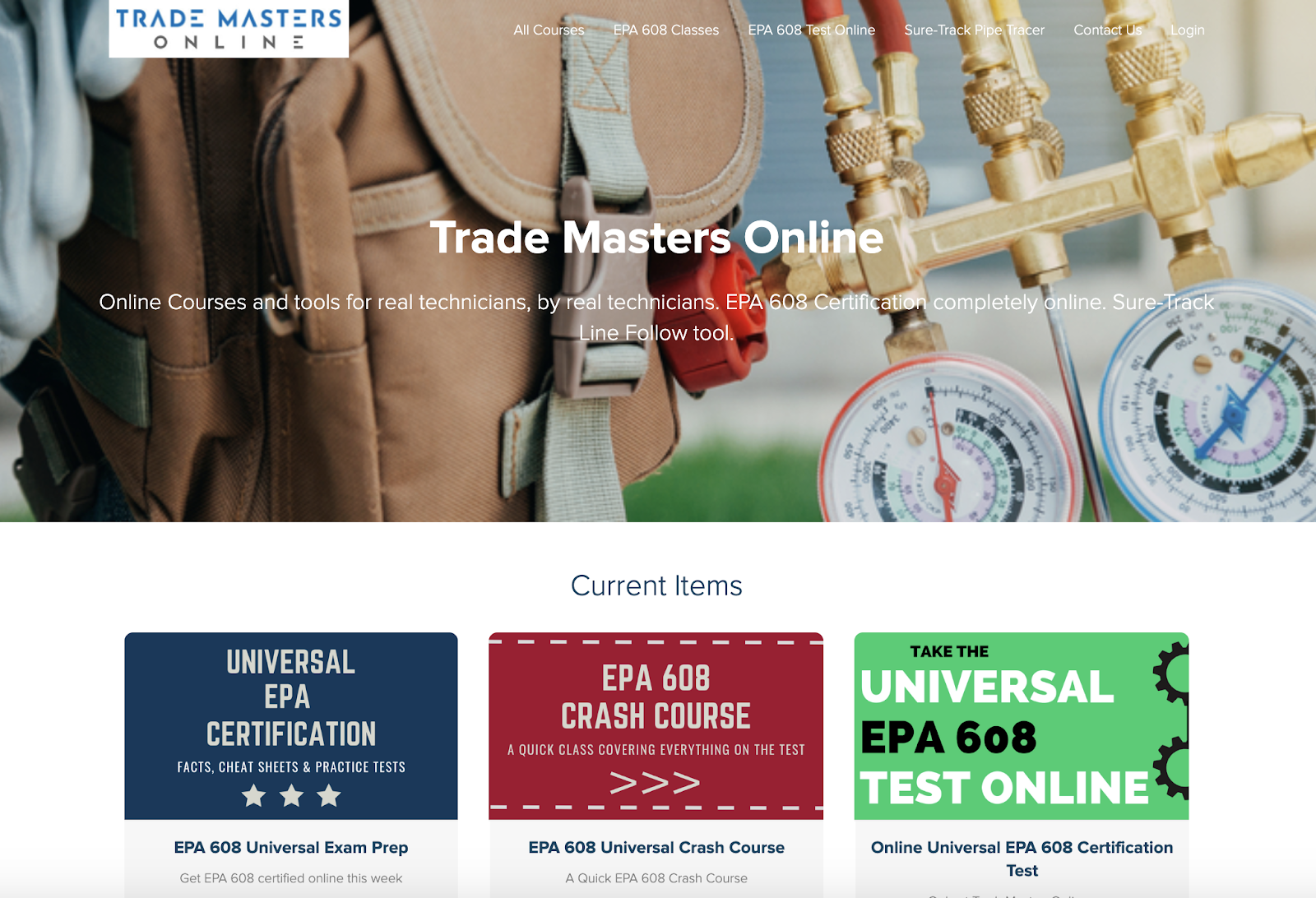 trade masters online plumbing side hustle website