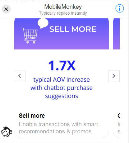 mobilemonkey chatbot wordpress plugin provides personalized product recommendations