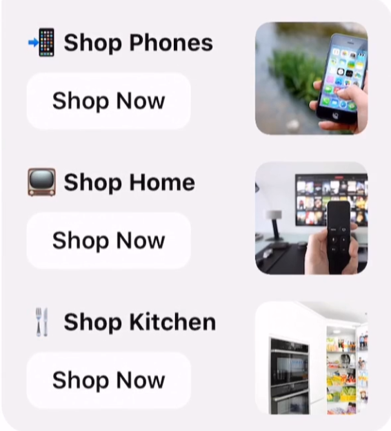 share ecommerce product category menus with mobilemonkey wordpress chatbot plugin