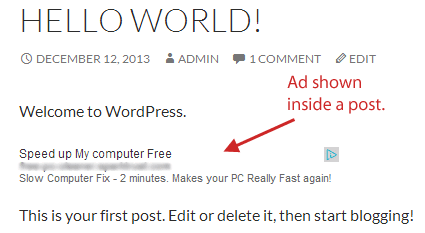 adsense in post ads wordpress plugin