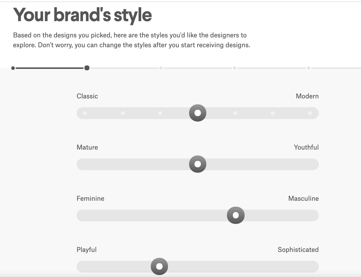brand logo questionnaire on 99designs