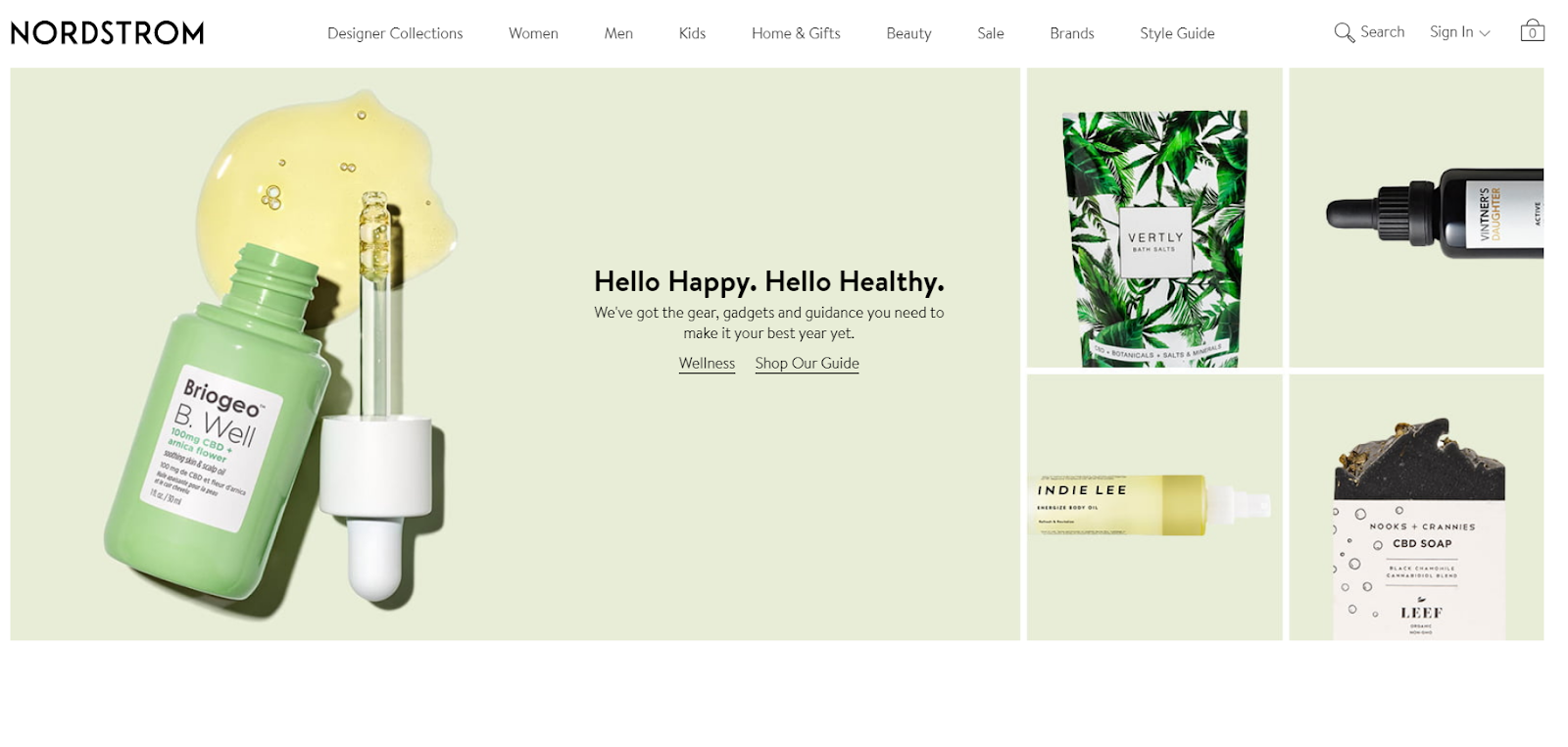 ecommerce product category menu navigation on online store