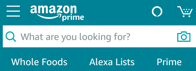 amazon product search box on mobile