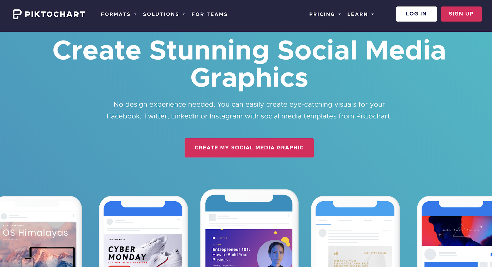 piktochart tool for creating social media graphics