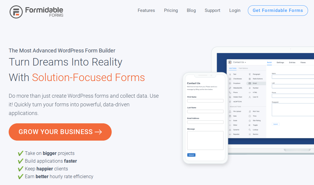 formidable forms wordpress survey plugin