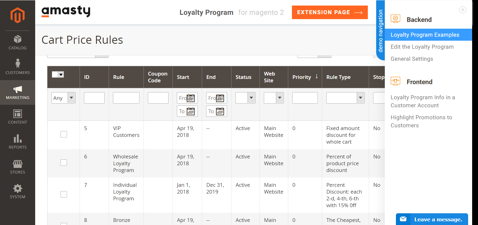 amasty ecommerce loyalty program for magento