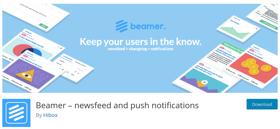 beamer push notification plugin for wordpress