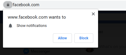 example of push notification opt-in from facebook