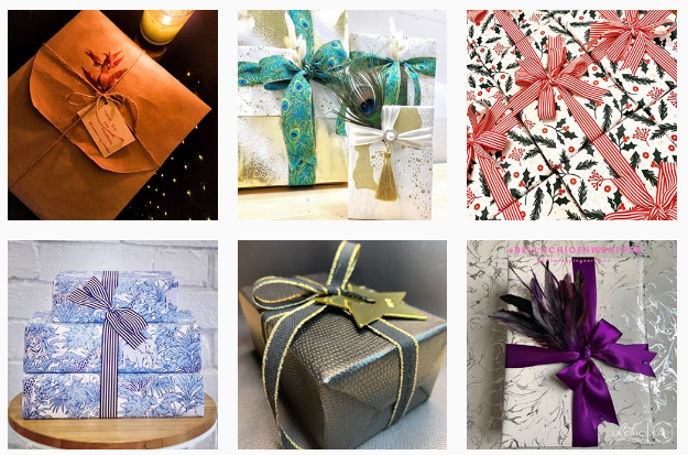 gift wrapping images on instagram