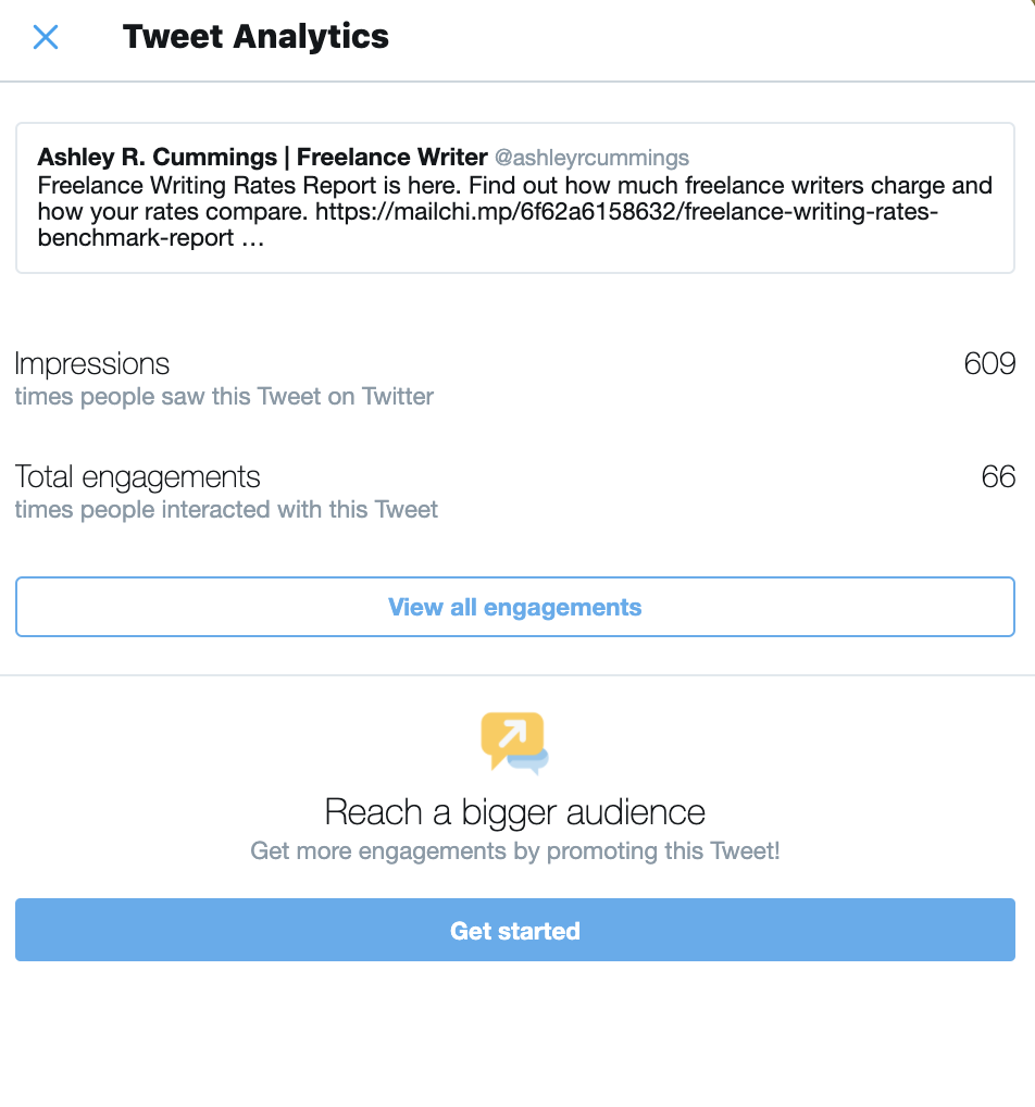 view tweet activity