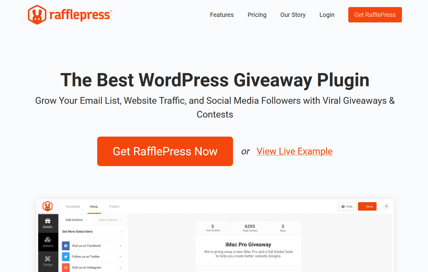 rafflepress wordpress giveaway plugin