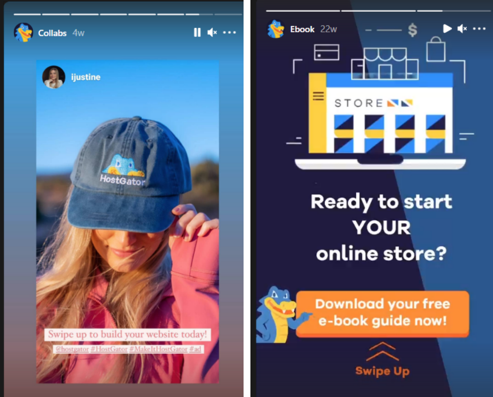 hostgator instagram stories