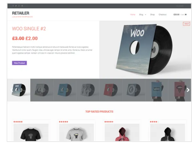 Retailer Accessible WordPress Theme