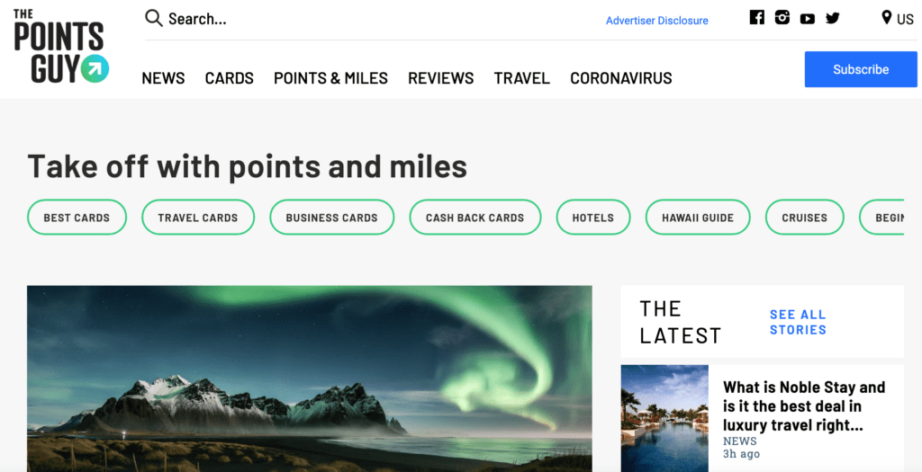 the points guy affiliate website