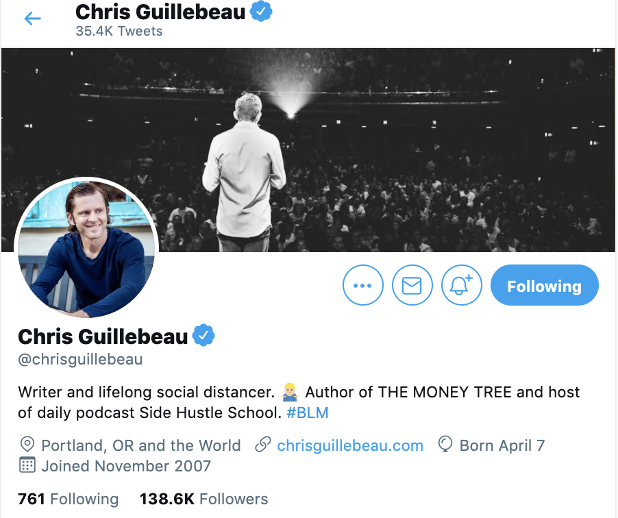 chris guillebeau twitter