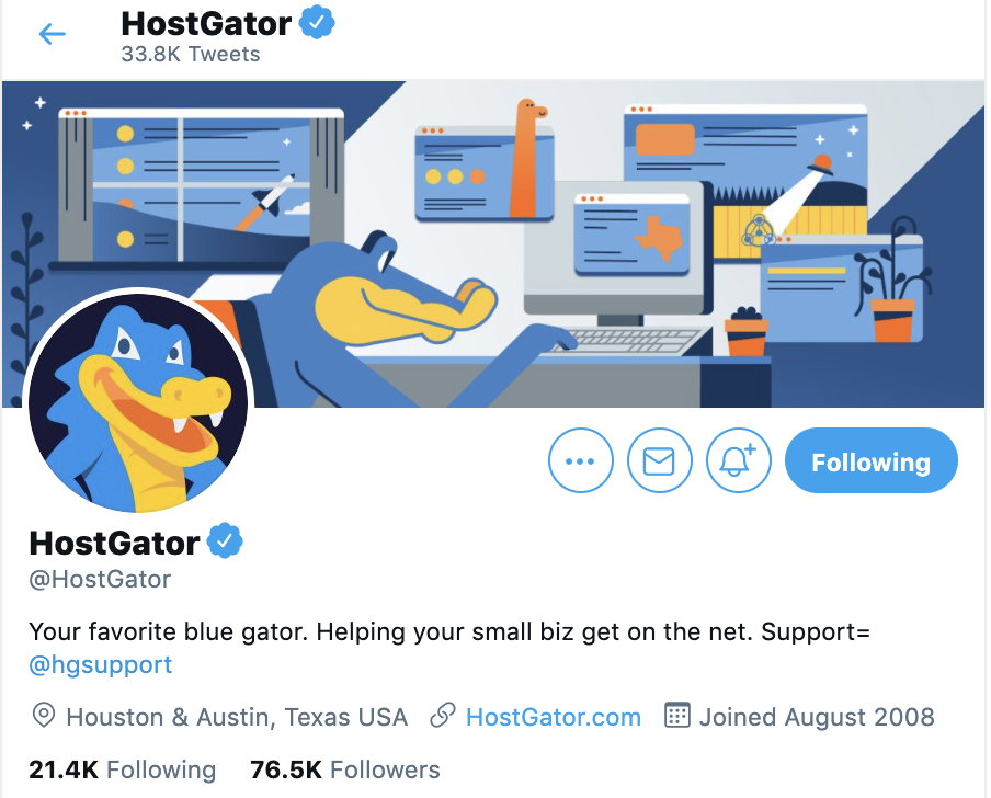 hostgator twitter