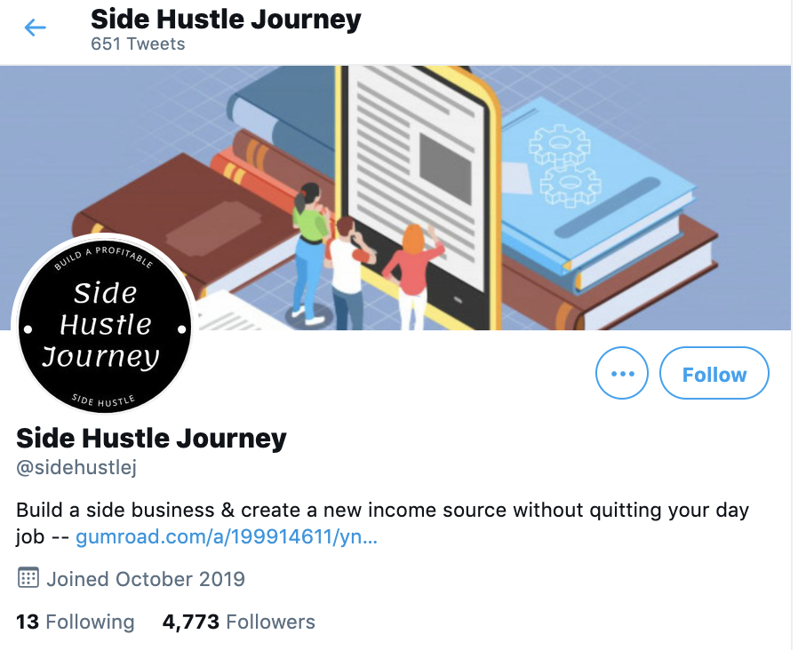 side hustle journey twitter