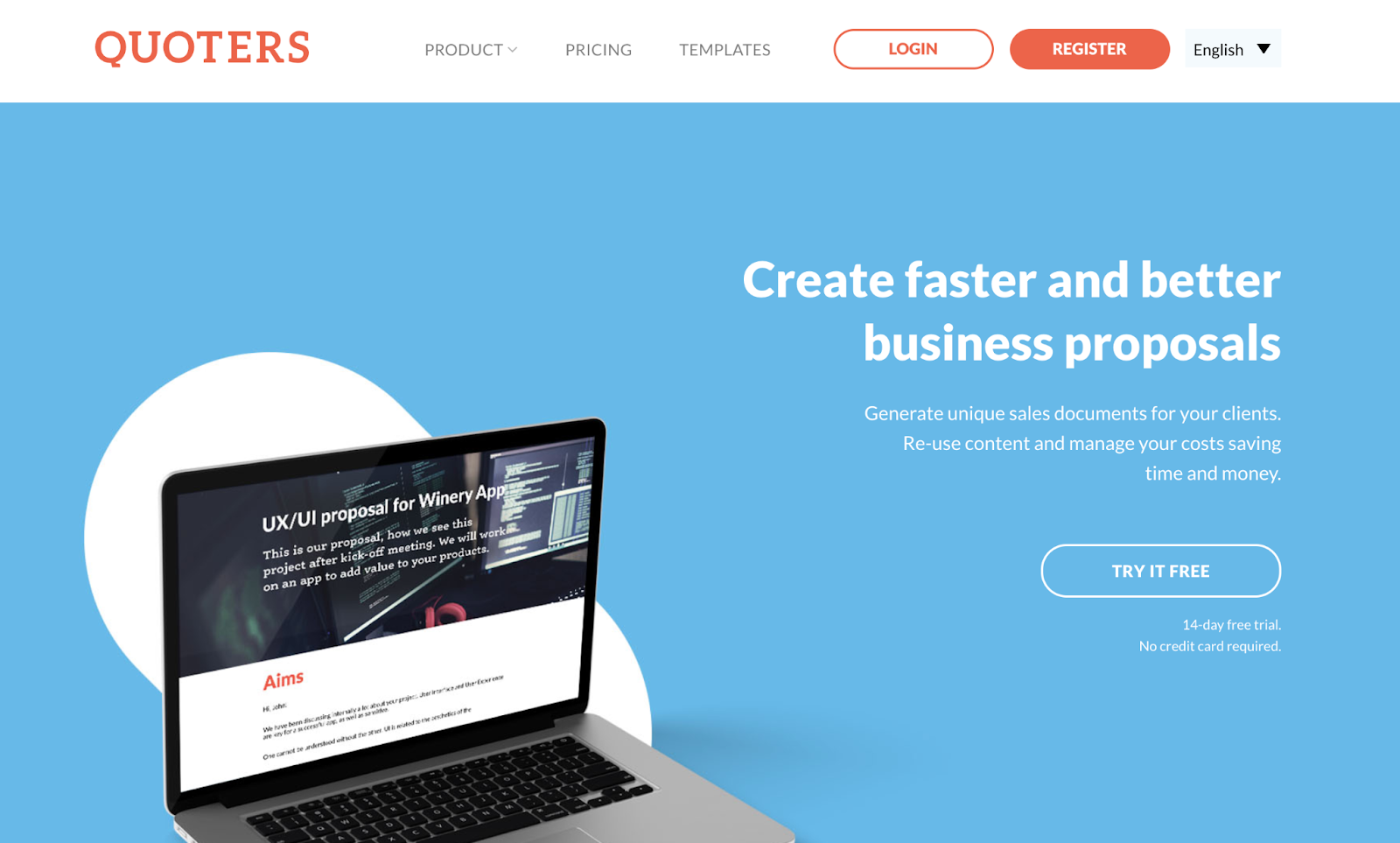 quoters business proposal software for freelancers