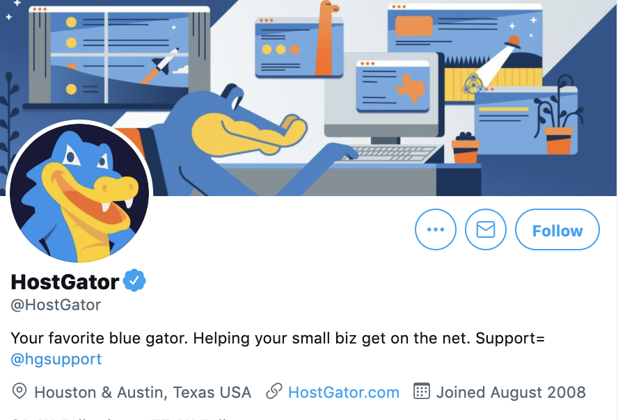 twitter account for hostgator