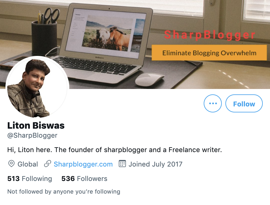 twitter account for liton biswas sharpblogger