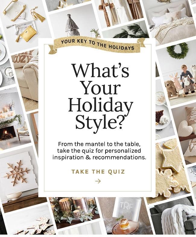 holiday quiz campaign from west elm