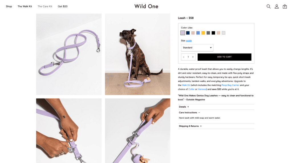 wild one product page