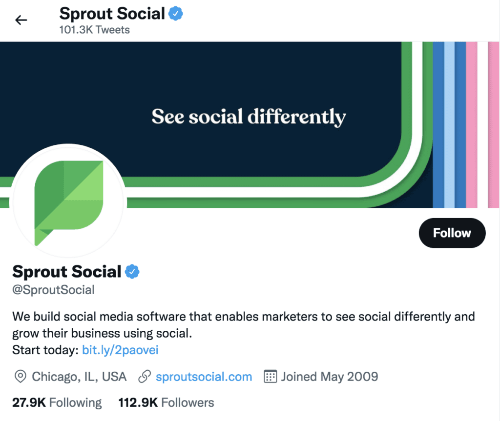 sprout social twitter account