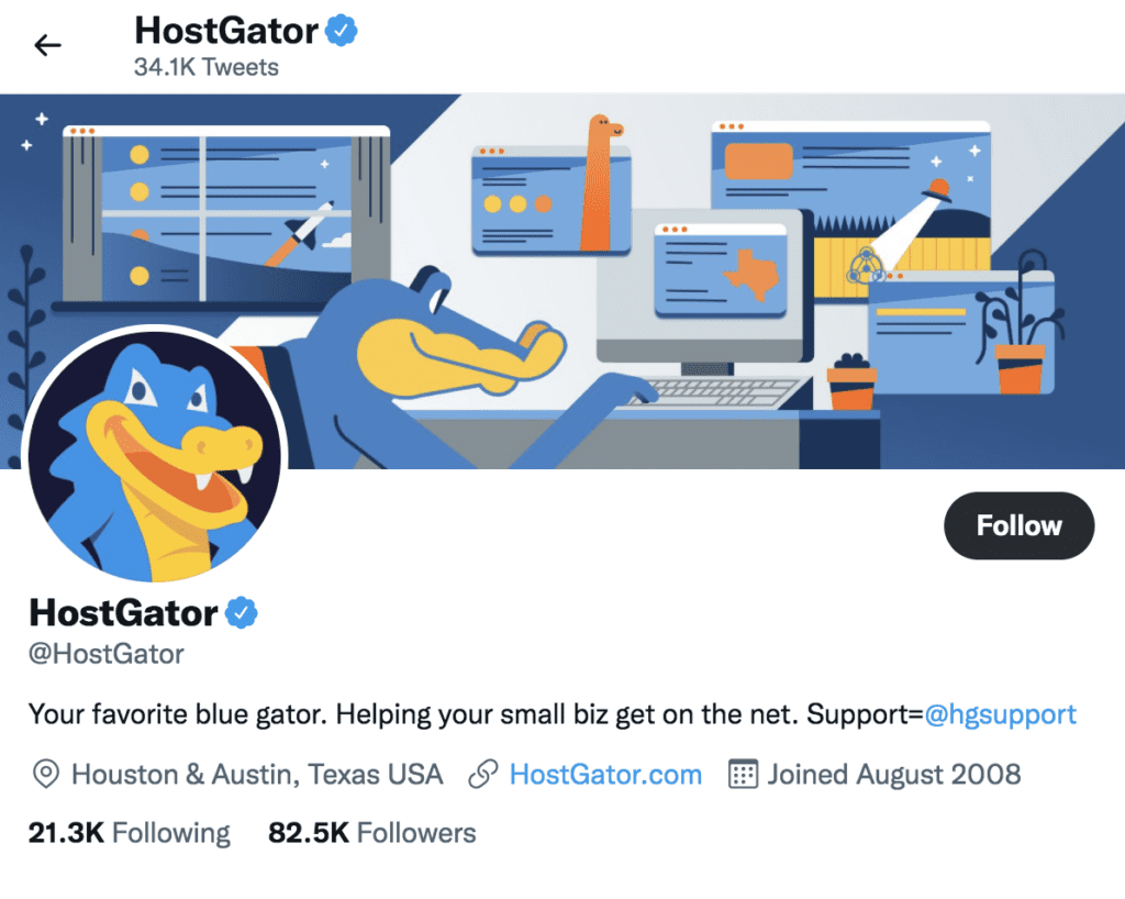 hostgator twitter account